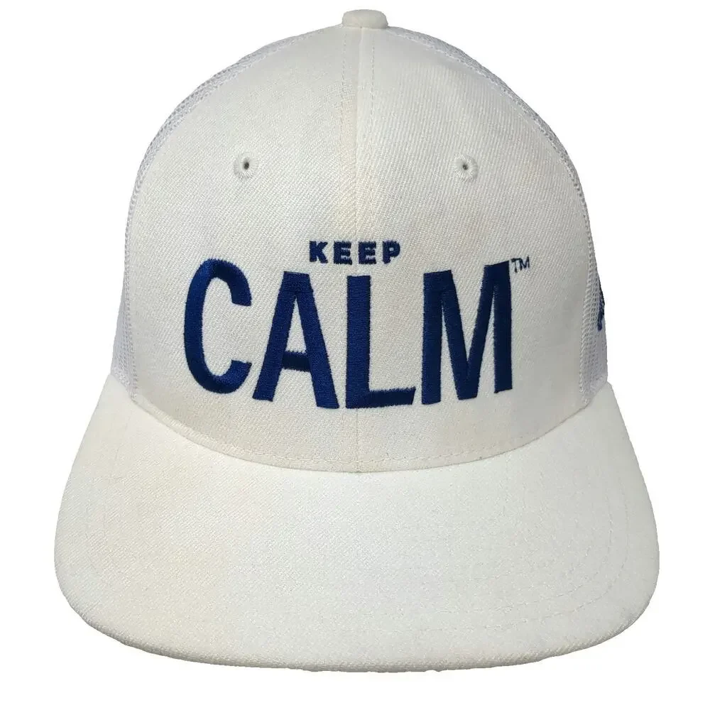 Lids Trucker Hat White One Size Snapback Cimplifi Keep Calm Mesh Embroidery Hat